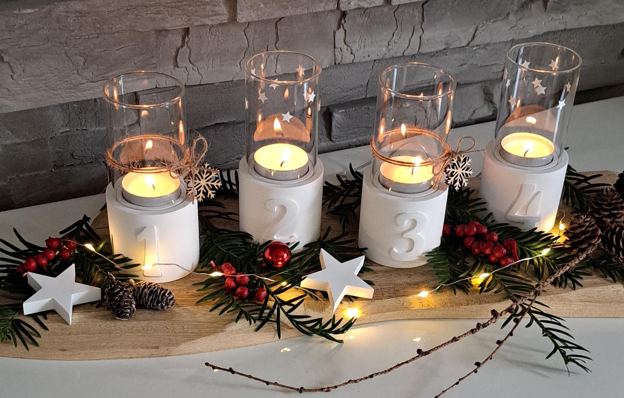Adventskranz kranz weihnachten teelicht