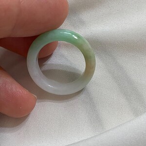 Natural Type A Jadeite Icy Greenyellow Jade Ring - Natural Jadeite Ring - Grade A Jade