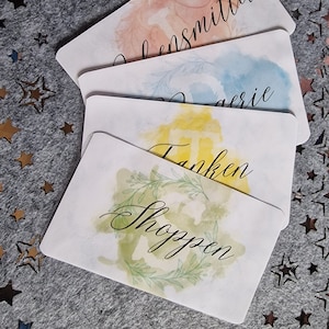 Dashboards Aquarelle // laminated // fits A6 Binder // Set for Budget Binder