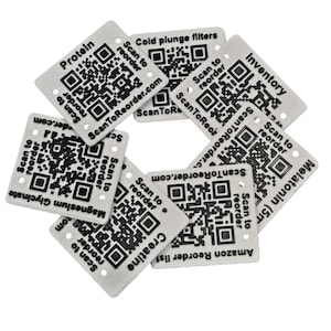 Scannen om je favorieten opnieuw te bestellen met een eenvoudige en snelle scan. Kaarten opnieuw bestellen. Scannen om te bestellen. Plak het overal op. Zware materialen.
