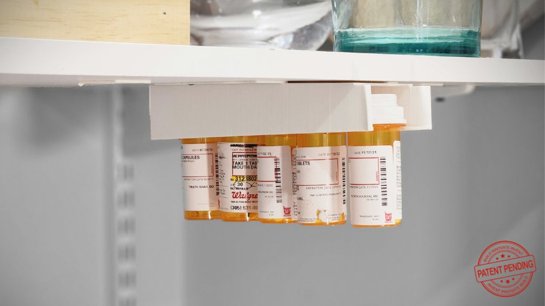 Keep Them Onsight and Organized Pill Bottle Rack/ Storage for Pill
