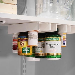 Keep them on-sight and organized, easily store your supplement medicine or spices bottles. Supplements/Medicine/Spices Rack