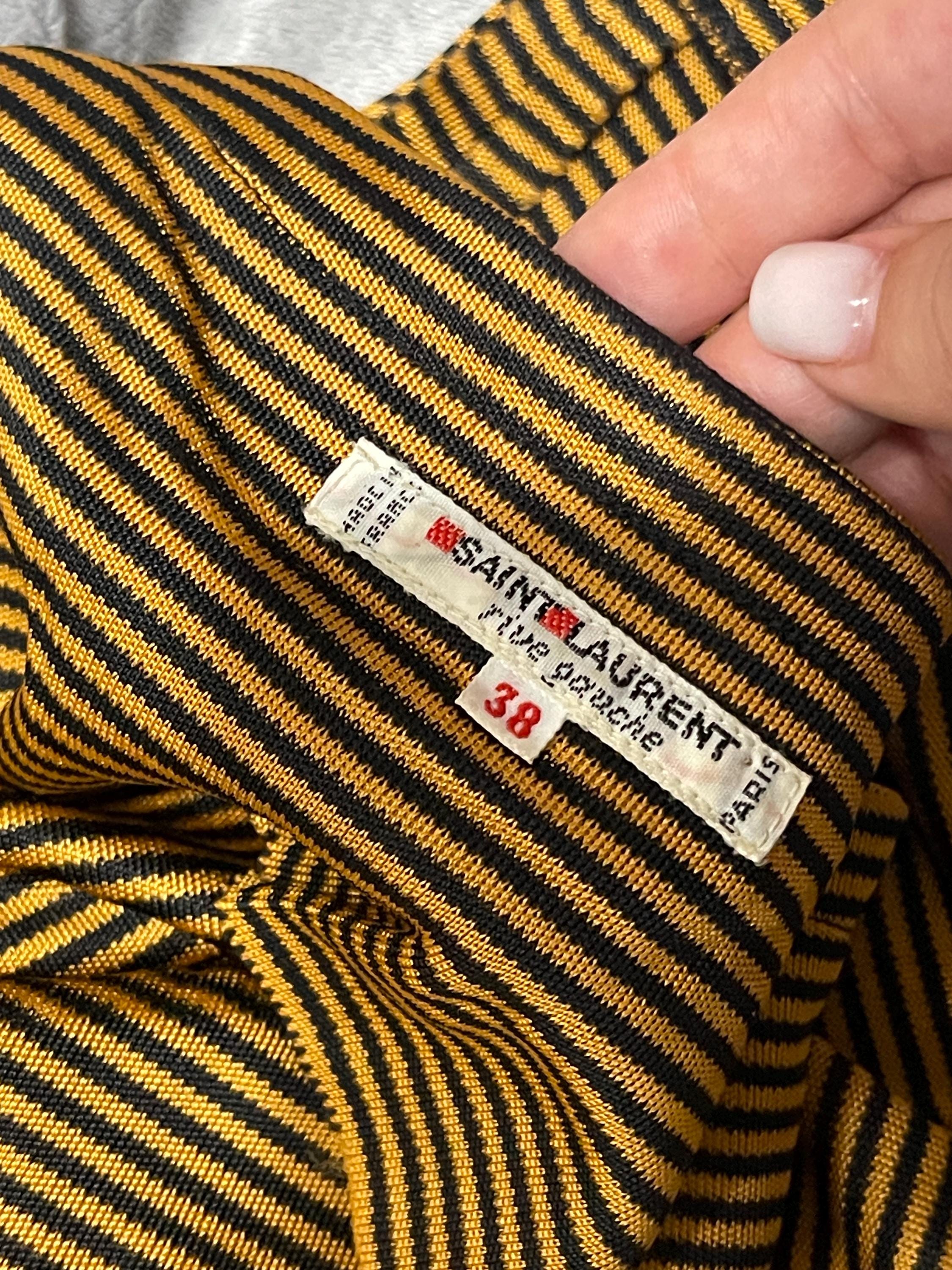 トップス yves saint laurent rive gauche Vintage Saint Laurent Rive Gauche Nautical Orange Striped