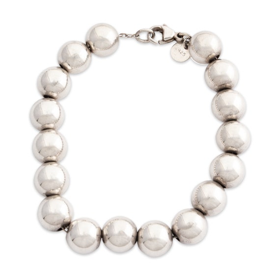Tiffany silver ball bracelet discount