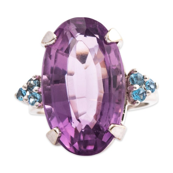 large baden & foss 14k white gold 16ct amethyst to