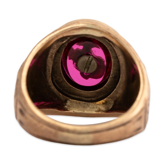 vintage crest-craft 10k gold synthetic ruby marin… - image 5