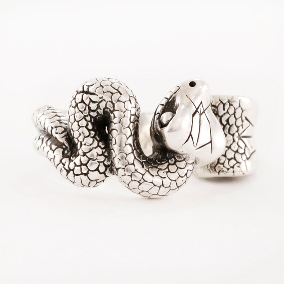 sterling silver two snakes ring size 11 - image 4