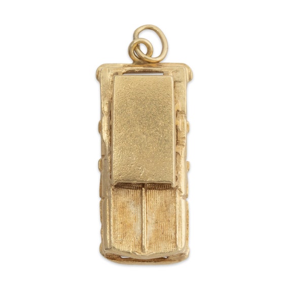 heavy craft vintage 14k yellow gold car pendant / 