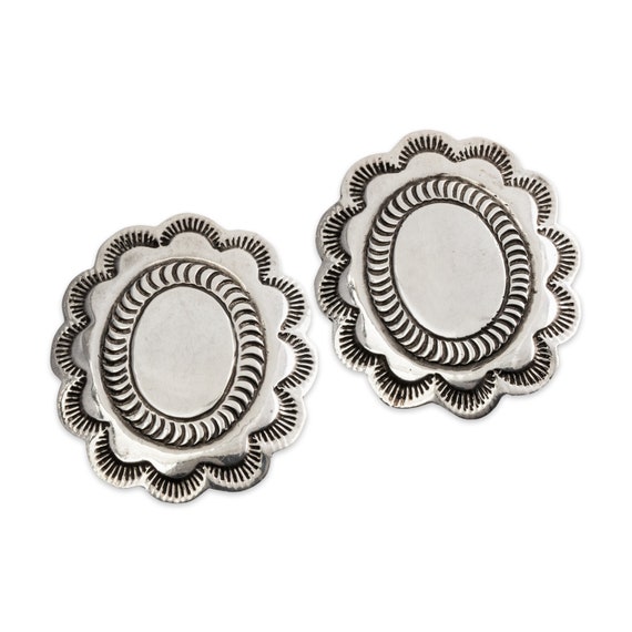 native american sterling silver earrings - image 1