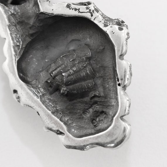 large sterling silver buried skeleton pendant - image 5