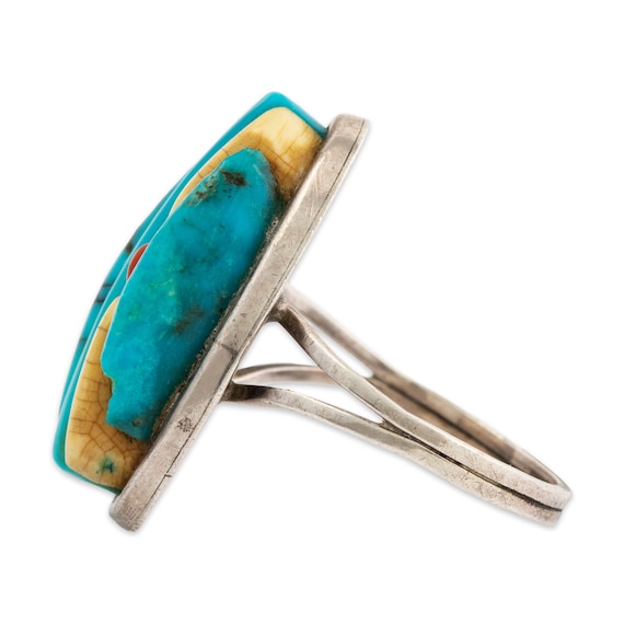 native pete sierra sterling turquoise coral white… - image 2