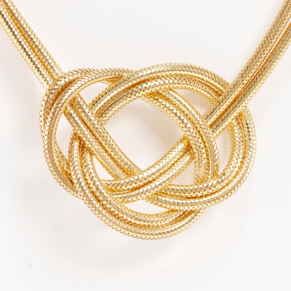 jcm italy sterling silver & vermeil knot necklace… - image 2
