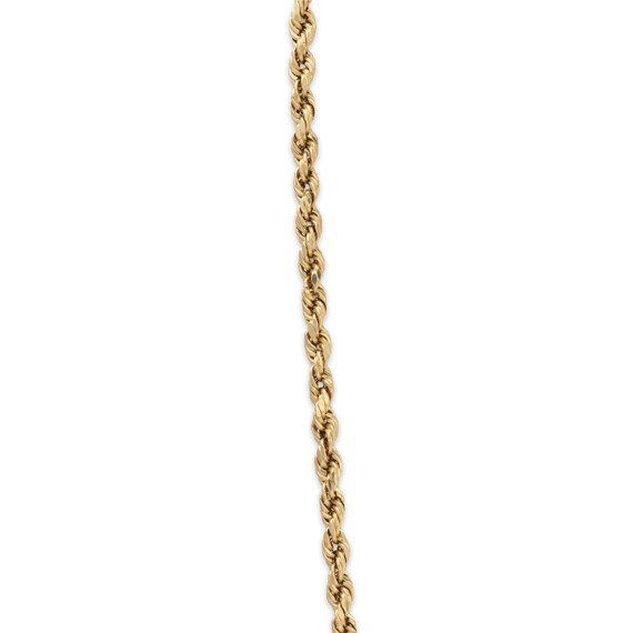 vintage 14k yellow gold rope chain necklace 22" - image 5