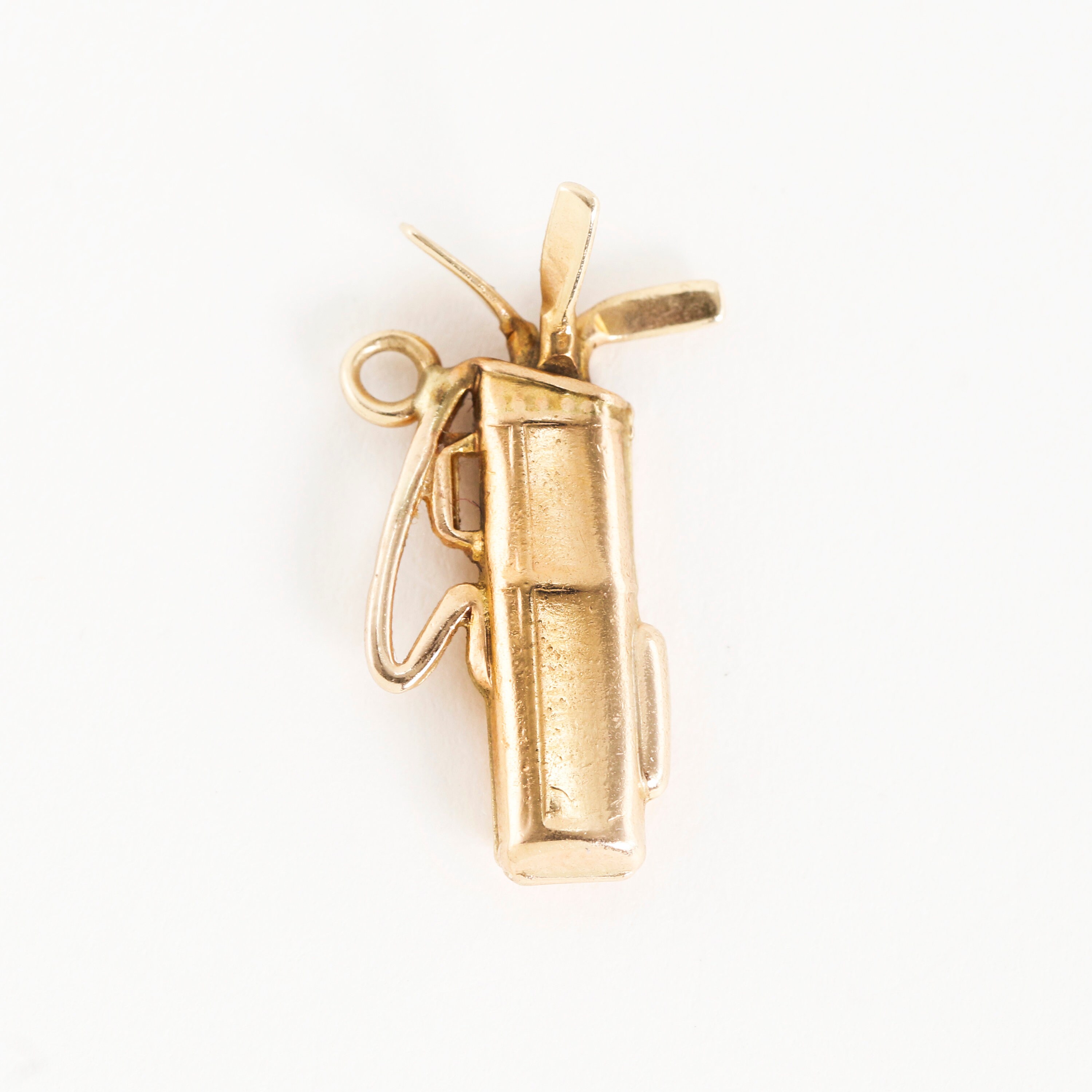 14K Yellow Gold Small Golf Bag Charm