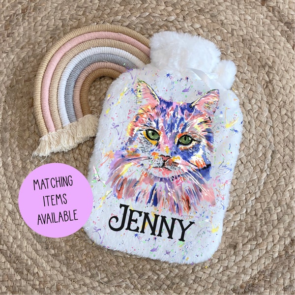 Cat Hot Water Bottle Etsy UK