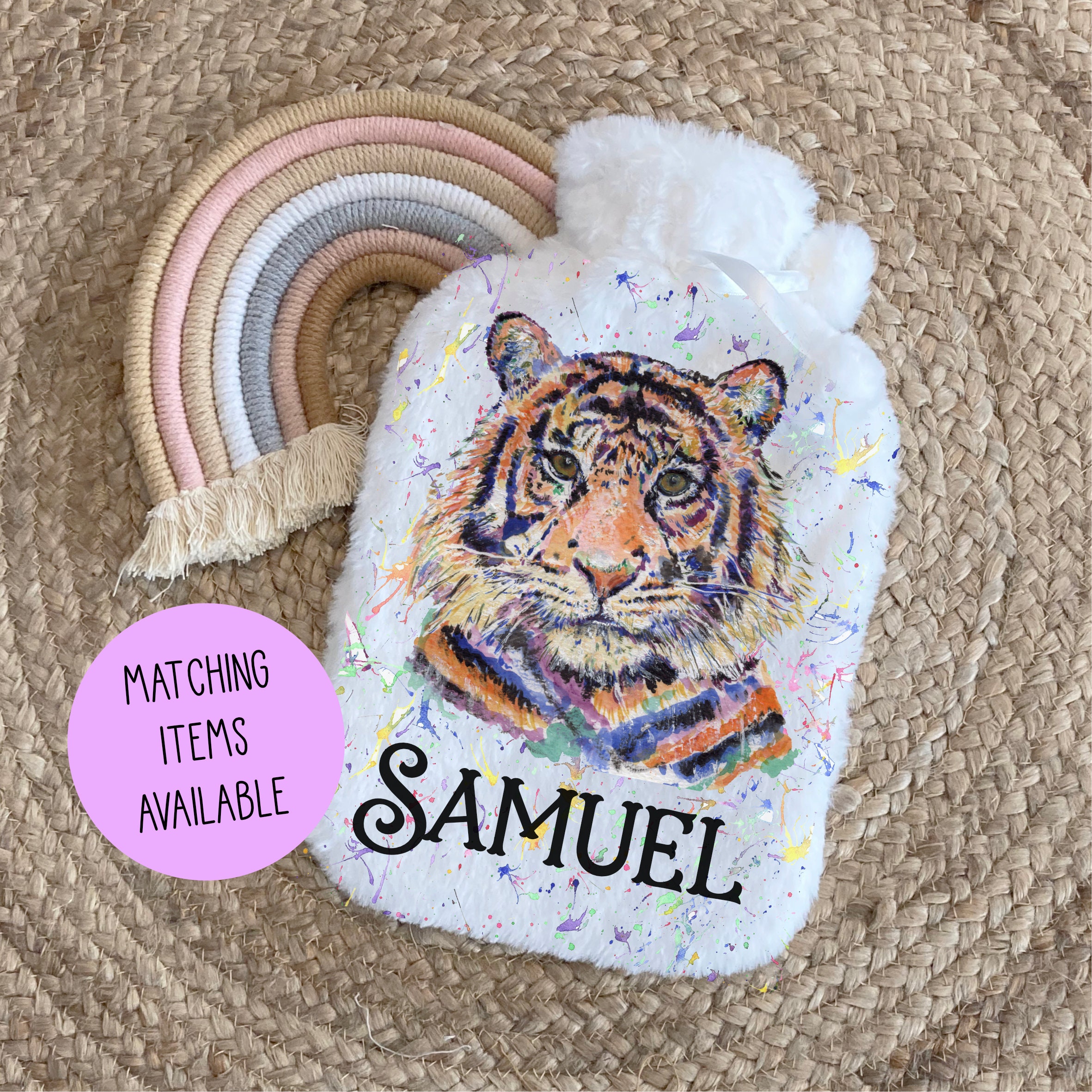 Personalised Tiger Hot Water Bottle Christmas Gift Idea Etsy UK