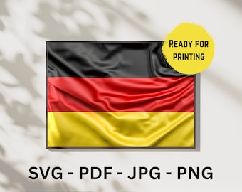 DE Flag - Digital File - HD - Germany Flag - Instant Digital Download File in Svg - Jpg - Png - Pdf - Germany Clipart - Wall Design