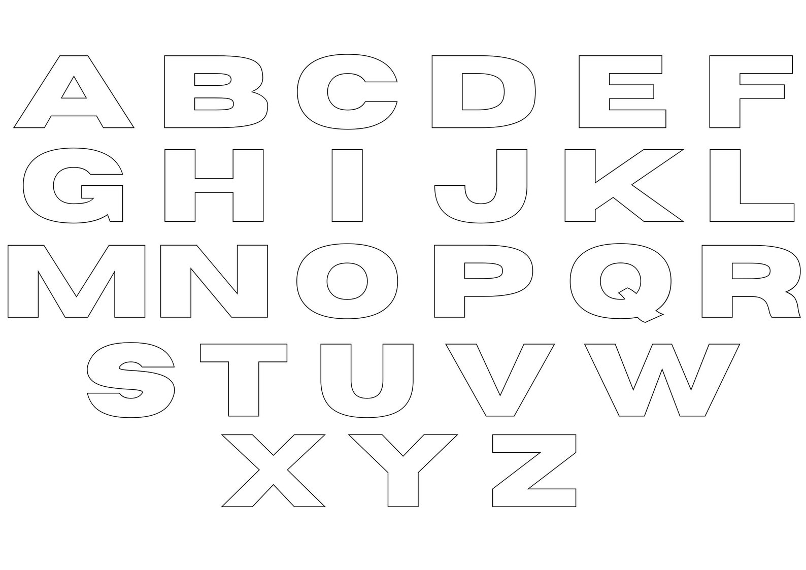 Full Alphabet Template- PDF - SVG - for DIY Projects - Printable ...