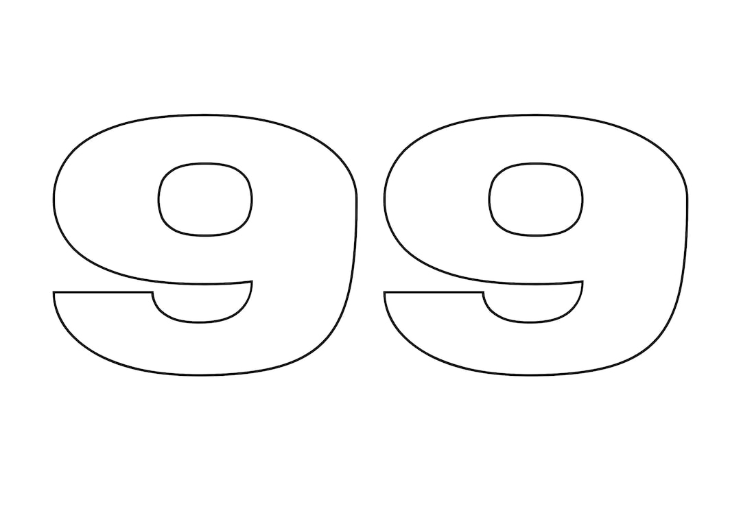 Digital Numbers SVG - PDF - 0-99 - for DIY Projects - Printable Numbers ...