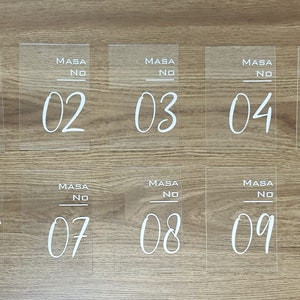 Conjunto de 10 números para mesa de casamento, placa de número de mesa transparente com suporte, placa de acrílico para mesa com nomes, decoração de mesa de casamento, decoração de casamento e festa