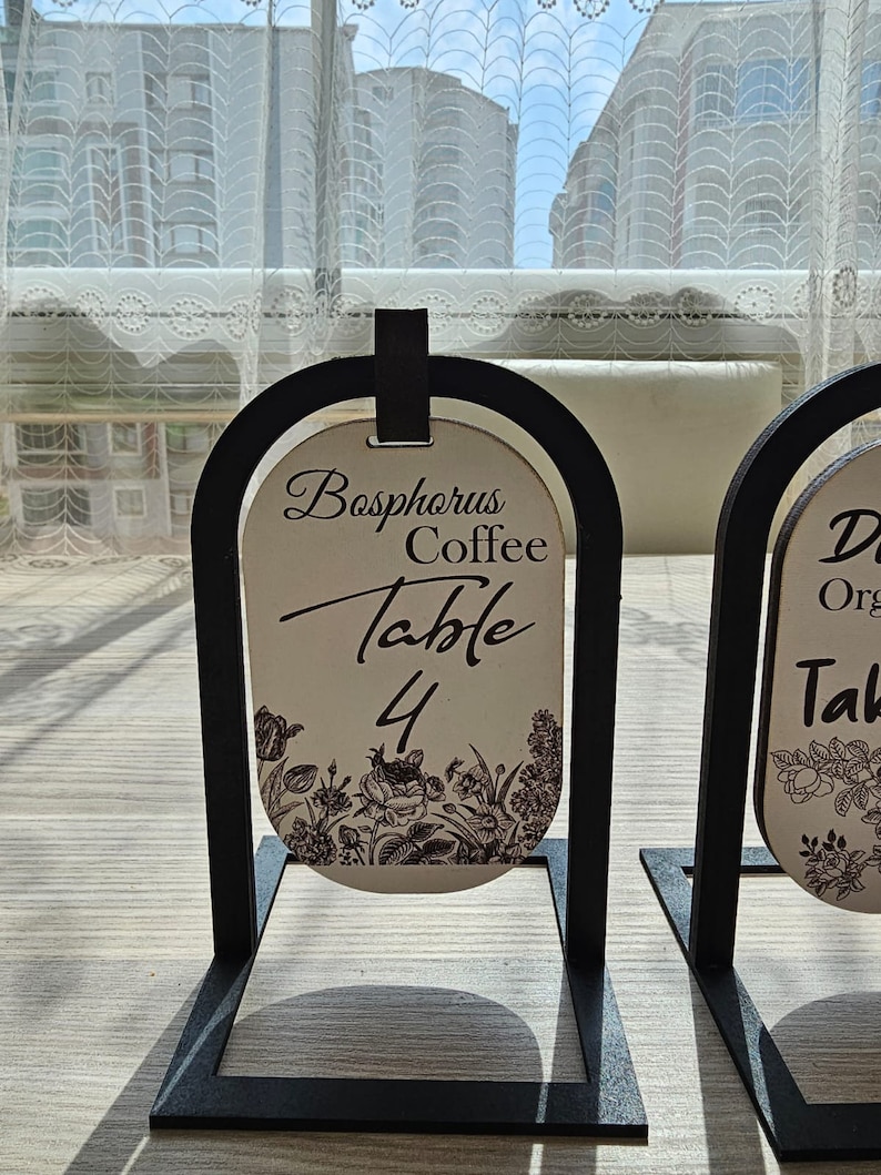 Personalized Wooden Table Numbers, Custom Wedding Reception Table Signs ...