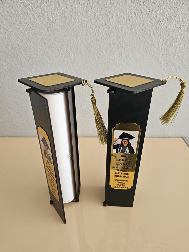 Timber Graduation Box Graduation Diploma Box With Photo, Wooden Keepsake Box With Acrylic ...