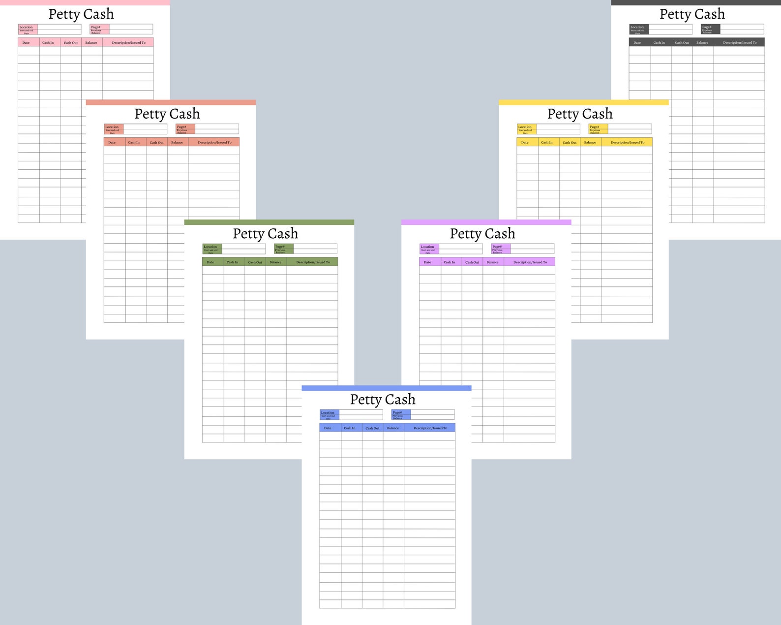 Petty Cash Log, Petty Cash Template,finance Planner,printable and Fill ...