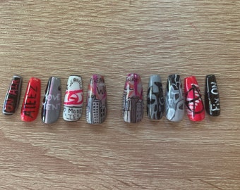 Ateez guerrilla Inspired Press on nails