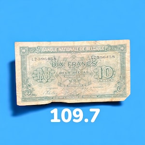 1943 - 1945 WWII BELGIUM NORWAY Occupation Money, Banknotes, Bank Notes, 1 Note per Lot, 3 Lots, Buyer&#39;s Choice, Numismatic, Christmas Gift