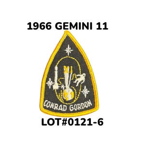 1960&#39;s NASA Project Gemini 8 Patch, Gemini XI, Conrad & Gordan, Spaceflight, Aviation, 1966 Mission docked w AGENA space tug rocket vehicle