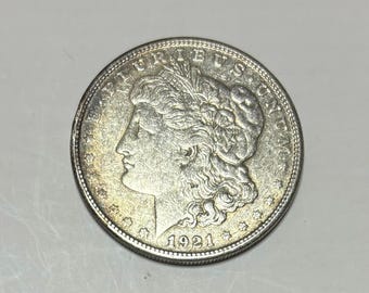 Silver Coin  1921 Morgan Silver Dollar, Numismatic, Coin,  Bullion, Vintage, Antique, 90% Silver, Collectible, Antique Philadelphia Mint