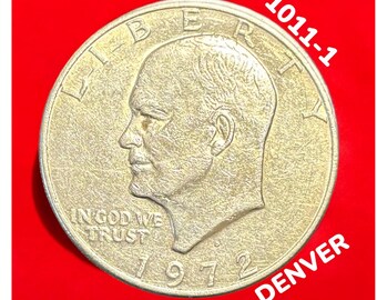 1972 40% Silver EISENHOWER Dollar Coin, Apollo Eagle Moon, Ike Dollar LOTS, Circulated, 1 Coin per Lot, Buyer's Choice of Lots, Numismatic
