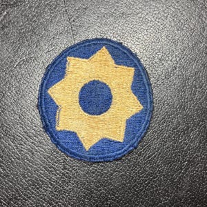 Military   WWII, Army, Cloth Shoulder Patch U.S. Army Ground Unit 8th Service Command  Embroidered,   Collectible,  Texas, Texan, Texana .