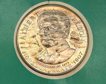 Coin 1969, U.S. Naval Academy,  Coins, Medallion, Medal, Numismatic, USN, US Navy, Military, Annapolis, Naval History, Franklin Mint Coinage