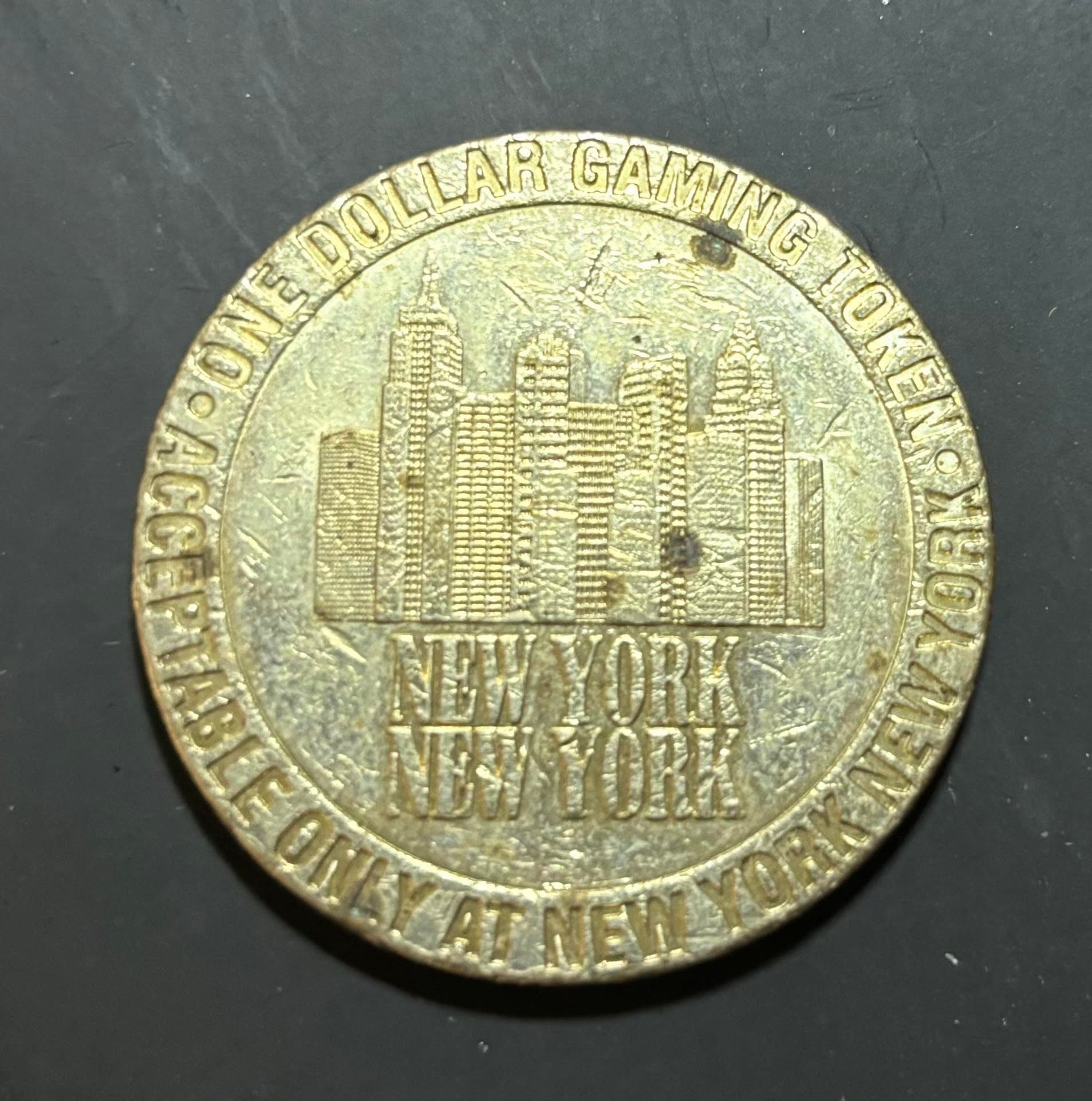 Casino Token 1997 NY NY One Dollar Gaming, New York New York Hotel