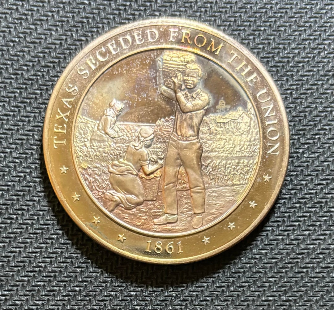 Seceded 1968 TEXAS Seceded From the UNION 1861, Coin, Numismatic, Medallion ...