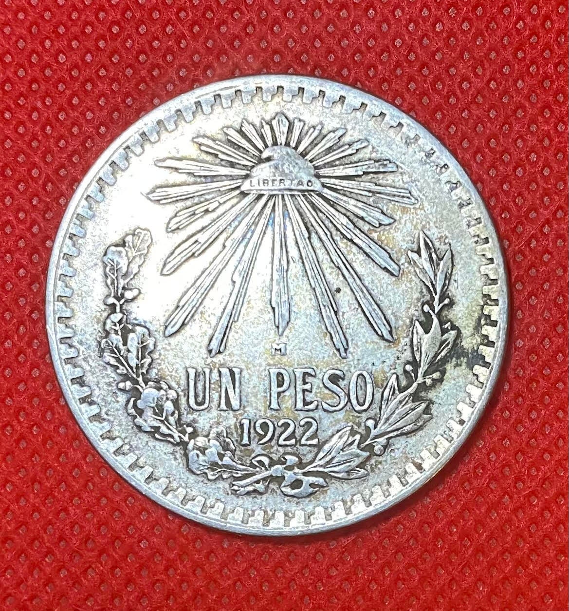 1922 Peso Mexico Silver Un Peso Estados Unidos Mexicanos .500 Etsy