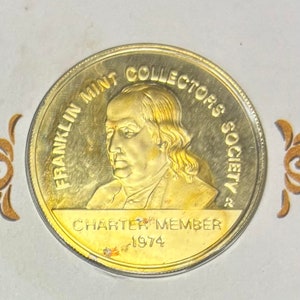 FRANKLIN MINT 銀貨 1982 Franklin Mint Collectors Society Charter Member