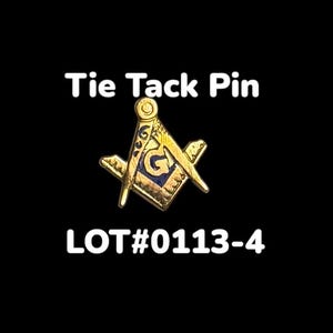 1960&#39;s Masonic Tie Tack Pins, Jewelry, one Golden color & one Silver Tone, Freemason, Freemasonry, Mason, Fraternal, Scottish Rite Regalia