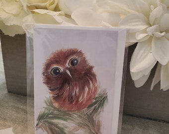 Screech Owl - Folded Card