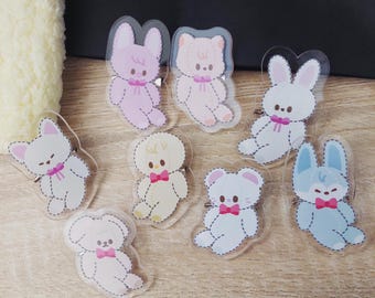 Skzoo plushie acrylic pin Stray kids chapa acrilica