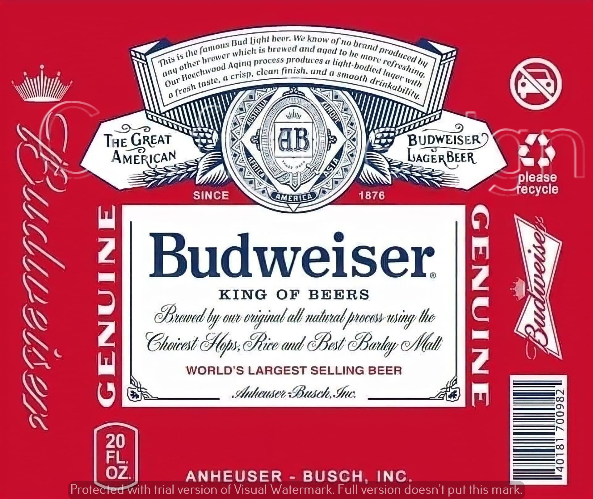 Budweiser label deals