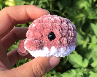 Crochet Whale | Tiny | Customizable | Made to Order! | ~CHUNKY & SOFT~ |