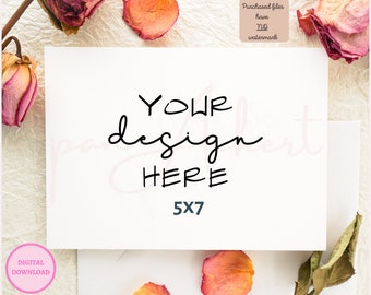 Card Mock up, 7x5 Card Mockup, Invitation Mockup, Invitation Mock up, Card Mockup 5x7, Wedding Invitation Mockup, Greeting Card Mockup