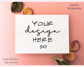 Card Mock up, 7x5 Card Mockup, Invitation Mockup, Invitation Mock up, Card Mockup 5x7, Wedding Invitation Mockup, Greeting Card Mockup