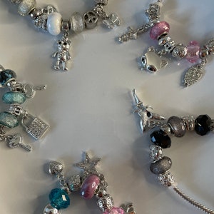 Bracelet à breloques style pandora, bracelets à breloques pour femme, bracelets joncs, cadeau pour elle, bracelet de perles, cadeau Saint-Valentin