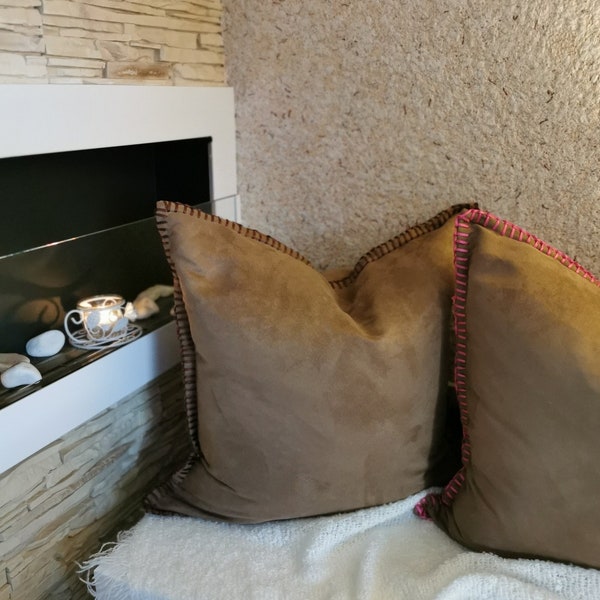 Luxury suede cushion cover