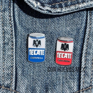 Tecate beer pin | Mexican beer metal enamel pin cerveza beer can hat pin