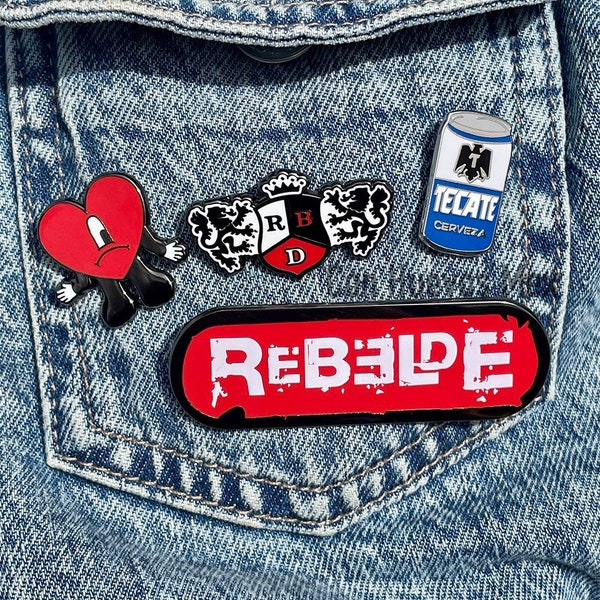 RBD Rebelde metal enamel pin Rebelde novelas latina Mía Colucci Mexican hat pins metalic pin