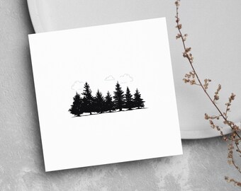 Peaceful Forest | Seasonal Greeting Card | Pack of 10 Blank Cards